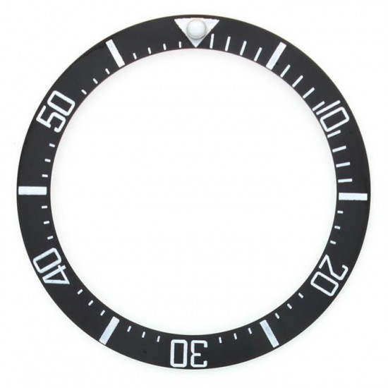 BLACK WITH WHITE NUMBERS CERAMIC BEZEL FOR DEEP SEA STYLE WATCH