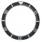 BLACK WITH WHITE NUMBERS CERAMIC BEZEL FOR DEEP SEA STYLE WATCH