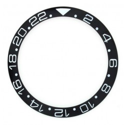BLACK WITH WHITE NUMBERS CERAMIC BEZEL FOR GMT II MASTER WATCH