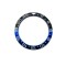 BLACK & BLUE WITH WHITE NUMBERS IMITATION SS BEZEL FOR GMT II MASTER WATCH