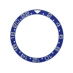BLUE WITH WHITE NUMBERS CERAMIC BEZEL FOR GMT II MASTER WATCH