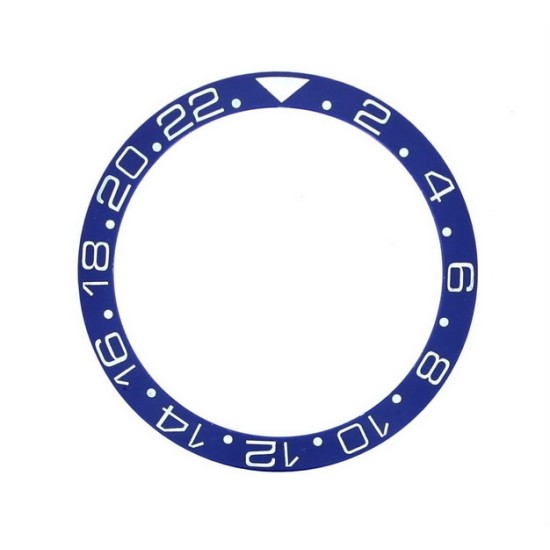 BLUE WITH WHITE NUMBERS CERAMIC BEZEL FOR GMT II MASTER WATCH