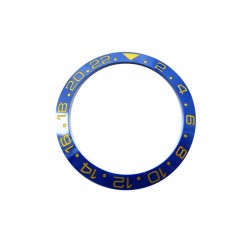 BLUE WITH GOLDEN NUMBERS CERAMIC BEZEL FOR GMT II MASTER WATCH
