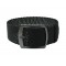HNS 22MM Black Perlon Braided Woven Strap With PVD Coated Stainless Steel Buckle
