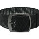 HNS 22MM Black Perlon Braided Woven Strap With PVD Coated Stainless Steel Buckle