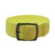 HNS 22MM Light Yellow Perlon Braided Woven Strap With PVD Coated Stainless Steel Buckle