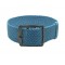 HNS 22MM Grey Blue Perlon Braided Woven Strap With PVD Coated Stainless Steel Buckle
