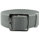 HNS 22MM Grey Perlon Braided Woven Watch Strap With PVD coated Stainless Steel Buckle