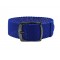 HNS 22MM Blue Perlon Braided Woven Watch Strap With PVD coated Stainless Steel Buckle