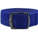 HNS 22MM Blue Perlon Braided Woven Watch Strap With PVD coated Stainless Steel Buckle