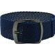 HNS 22MM Navy Perlon Braided Woven Watch Strap With PVD coated Stainless Steel Buckle