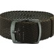 HNS 22MM Coffee Perlon Braided Woven Watch Strap With PVD coated Stainless Steel Buckle