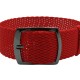 HNS 22MM Red Perlon Braided Woven Watch Strap With PVD coated Adjustable Buckle