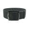 HNS 22MM Dark Grey Perlon Braided Woven Watch Strap With PVD Coated Stainless Steel Buckle