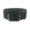HNS 22MM Dark Grey Perlon Braided Woven Watch Strap With PVD Coated Stainless Steel Buckle