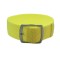 HNS 22MM Light Yellow Perlon Braided Woven Strap With Brushed Stainless Steel Buckle