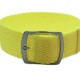 HNS 22MM Light Yellow Perlon Braided Woven Strap With Brushed Stainless Steel Buckle