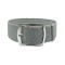 HNS 22MM Grey Perlon Braided Woven Watch Strap With Brushed Stainless Steel Buckle