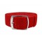 HNS 22MM Red Perlon Braided Woven Watch Strap With Brushed Stainless Steel Buckle