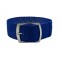 HNS 22MM Blue Perlon Braided Woven Watch Strap With Brushed Stainless Steel Buckle