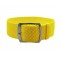 HNS 22MM Yellow Perlon Braided Woven Watch Strap With Brushed Adjustable Buckle