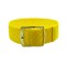 HNS 22MM Yellow Perlon Braided Woven Watch Strap With Gold Brushed Adjustable Buckle