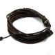 Brown leather bunch with braided leather bracelet