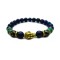 Lapiz lazuli stone beads Jewelry Sets Gold Buddha Men Black Yoga Bracelet