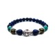 Lapiz lazuli stone beads Jewelry Sets Silver Buddha Men Black Yoga Bracelet