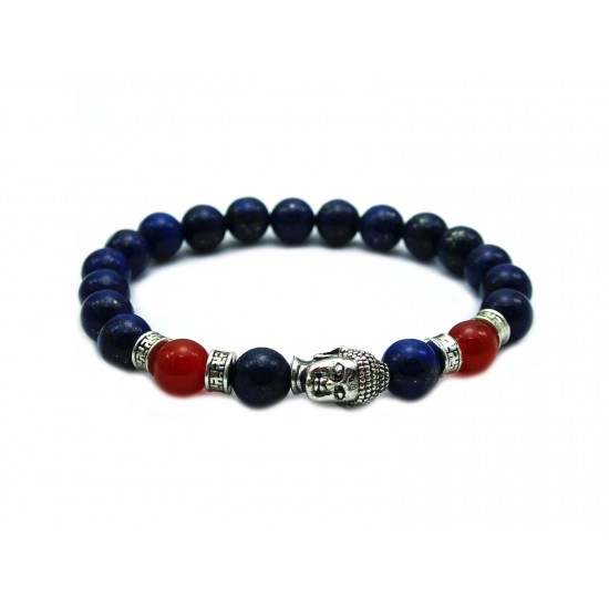 Lapis Lazuli Stone beads Yoga Buddha Tibetan Jewelry Men Bracelet