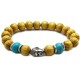 Beaded Buddha Meditation Wood Men's Bracelet