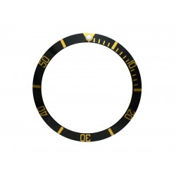 New High Quality Black With Gold Aluminum Bezel Insert For Rolex Submariner & GMT