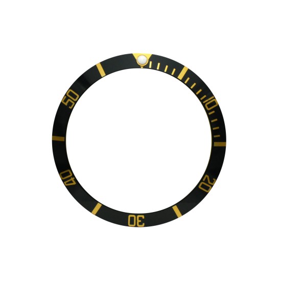 New High Quality Black With Gold Aluminum Bezel Insert For Rolex Submariner & GMT