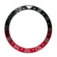 High Quality Black & Red With Silver Numbers Aluminum Bezel Insert For Rolex GMT Master II Watch