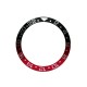 High Quality Black & Red With Silver Numbers Aluminum Bezel Insert For Rolex GMT Master II Watch