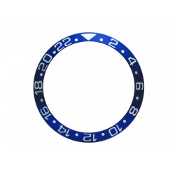 High Quality Blue With Silver White Numbers Aluminum Bezel Insert For Rolex GMT Master II Watch
