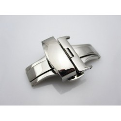 Polished Steel Deployment Buckle For 16MM or 18MM Strap