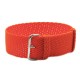 HNS Orange Perlon Braided Woven Strap With Brushed Stainless Steel Buckle