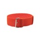 HNS Orange Perlon Braided Woven Strap With Brushed Stainless Steel Buckle