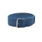 HNS Grey Blue Perlon Braided Woven Strap With Brushed Stainless Steel Buckle