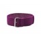 HNS Purple Perlon Braided Woven Strap With Brushed Stainless Steel Buckle