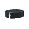 HNS Charcoal Perlon Braided Woven Strap With Brushed Stainless Steel Buckle