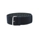 HNS Charcoal Perlon Braided Woven Strap With Brushed Stainless Steel Buckle