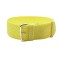 HNS Light Yellow Perlon Braided Woven Strap With Brushed Stainless Steel Buckle