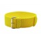 HNS Yellow Perlon Braided Woven Strap With Brushed Stainless Steel Buckle