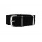 HNS Black Heavy Duty Ballistic Nylon Watch Strap With Polished Stainless Steel Buckle