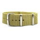 HNS Khaki Heavy Duty Ballistic Nylon Watch Strap With Polished Stainless Steel Buckle