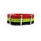 HNS Belgium Flag Red Yellow Black Strip Heavy Duty Ballistic Nylon Watch Strap With Polished Stainless Steel Buckle