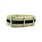 HNS Beige & Navy Strip Heavy Duty Ballistic Nylon Watch Strap With Polished Stainless Steel Buckle