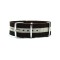 HNS Brown & Beige Strip Heavy Duty Ballistic Nylon Watch Strap With Polished Stainless Steel Buckle